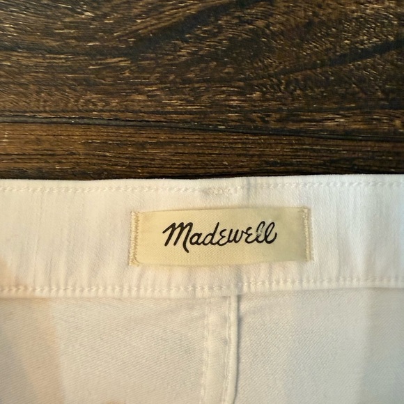 Madewell 10" High-Rise Skinny Crop Jeans Pure White Button-Front Edition Size 26 - Picture 9 of 14